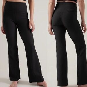 ATHLETA Salutation Stash Ribbed Flare Pants in black